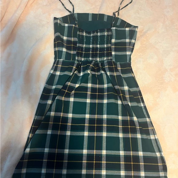 Aeropostal green plaid tight dress. Size small - Picture 5 of 6